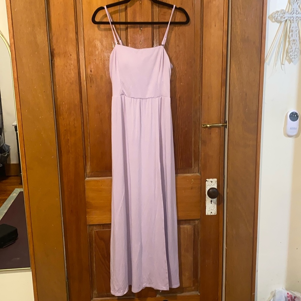 HALARA Lavender Maxi Dress with Spaghetti Straps